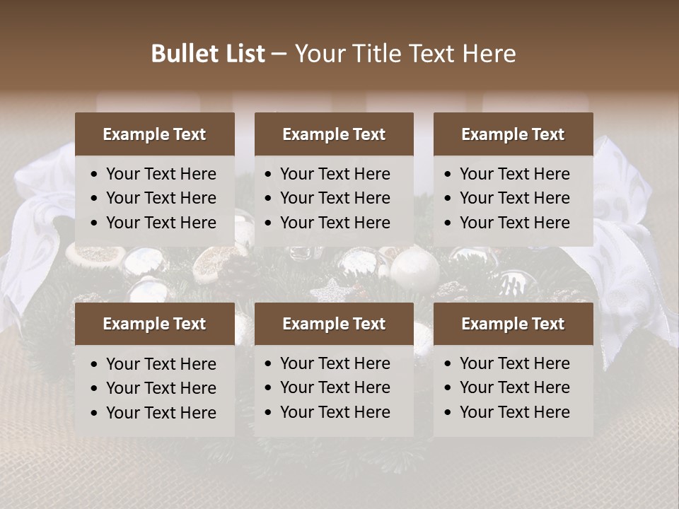 Fir Cone Reflective Christmas PowerPoint Template