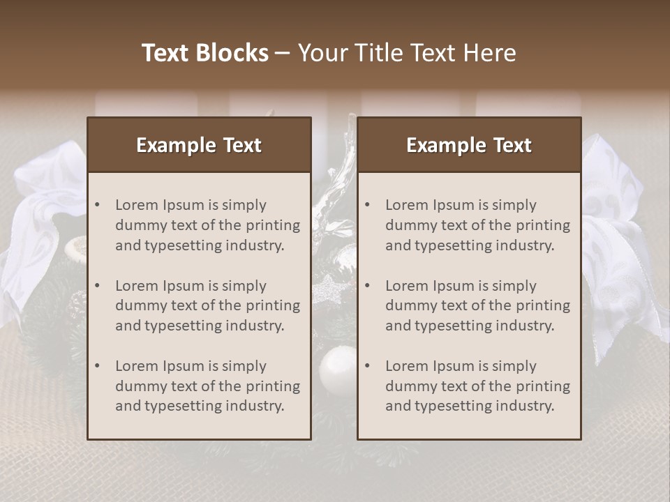 Fir Cone Reflective Christmas PowerPoint Template