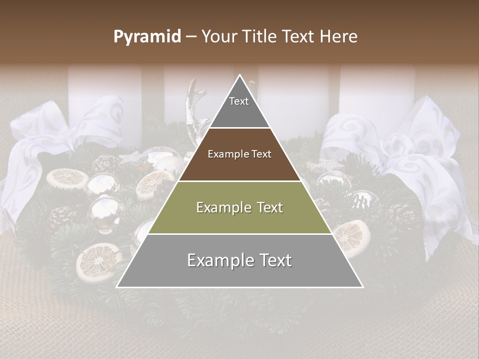 Fir Cone Reflective Christmas PowerPoint Template