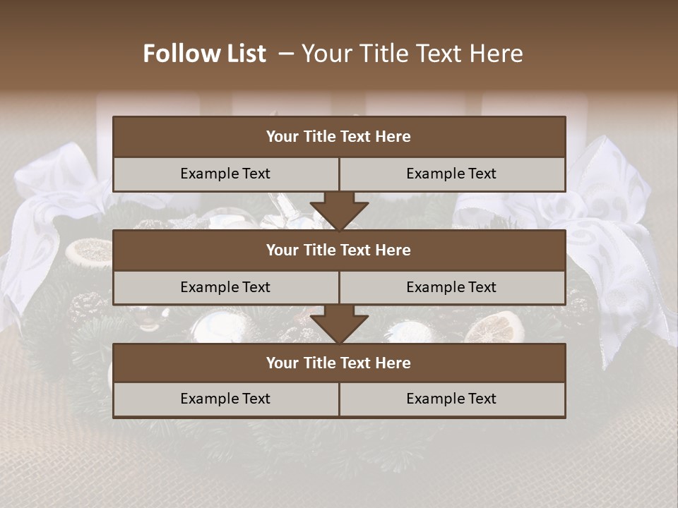 Fir Cone Reflective Christmas PowerPoint Template