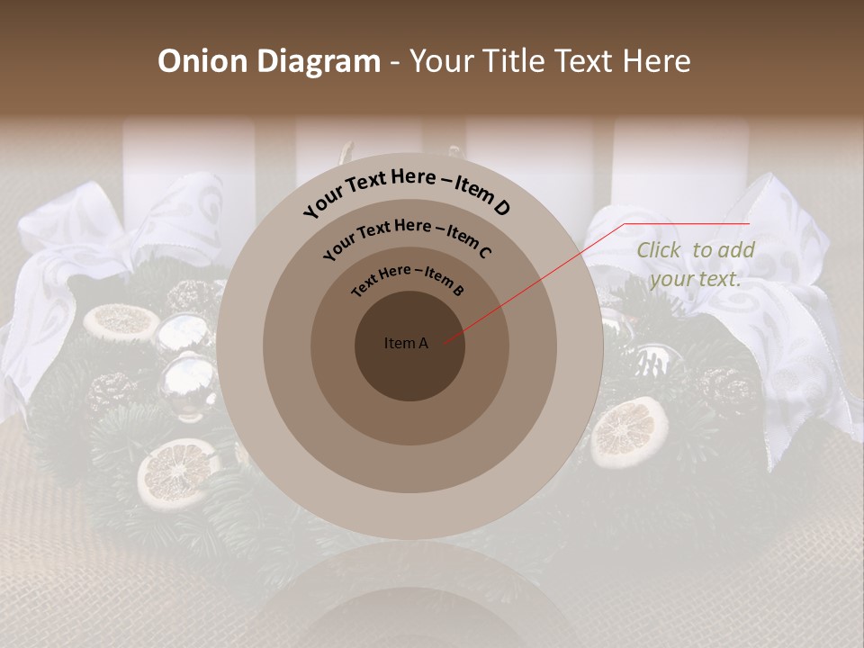 Fir Cone Reflective Christmas PowerPoint Template