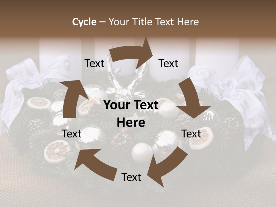 Fir Cone Reflective Christmas PowerPoint Template