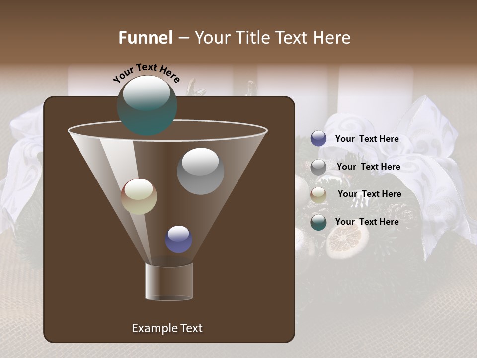 Fir Cone Reflective Christmas PowerPoint Template