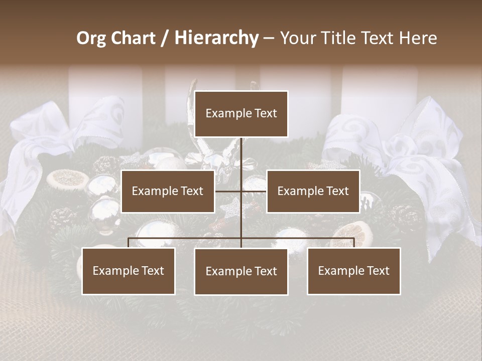 Fir Cone Reflective Christmas PowerPoint Template