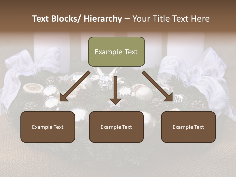 Fir Cone Reflective Christmas PowerPoint Template