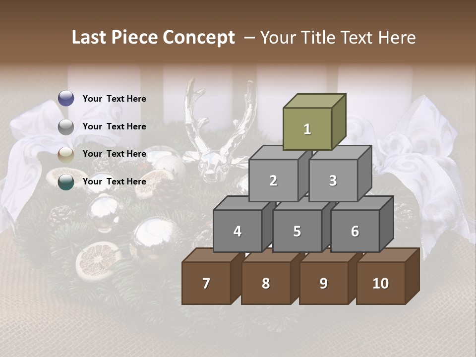 Fir Cone Reflective Christmas PowerPoint Template