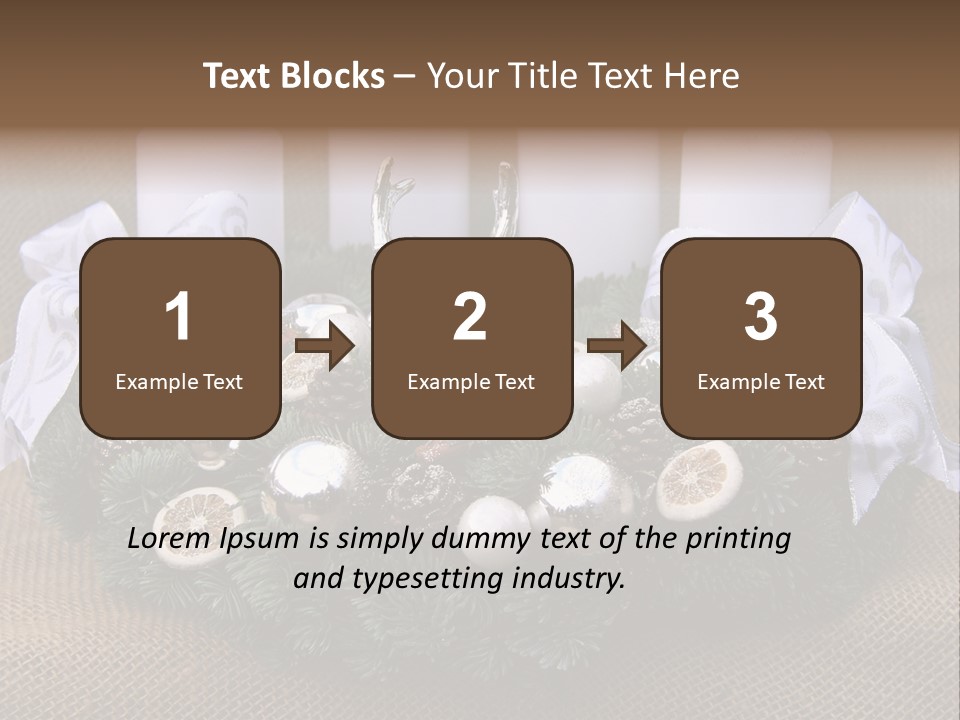 Fir Cone Reflective Christmas PowerPoint Template