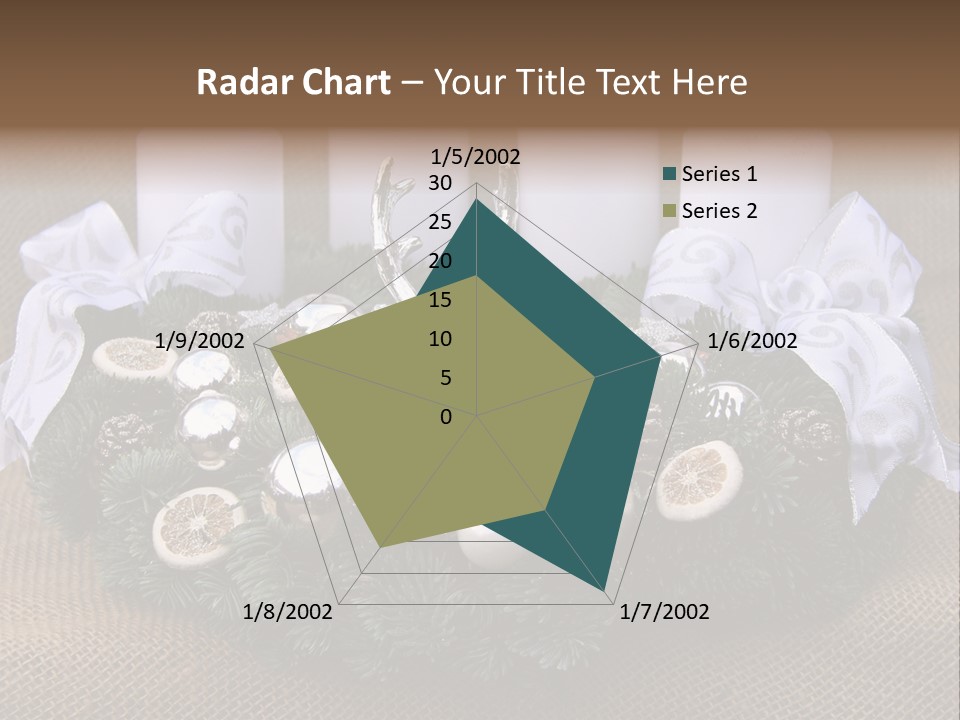 Fir Cone Reflective Christmas PowerPoint Template