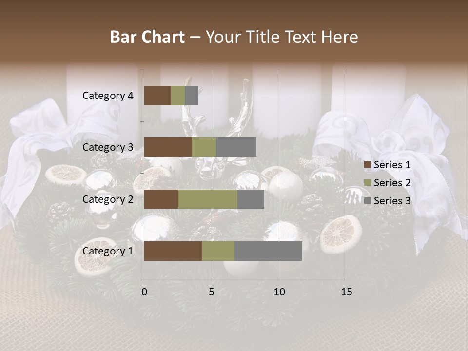 Fir Cone Reflective Christmas PowerPoint Template