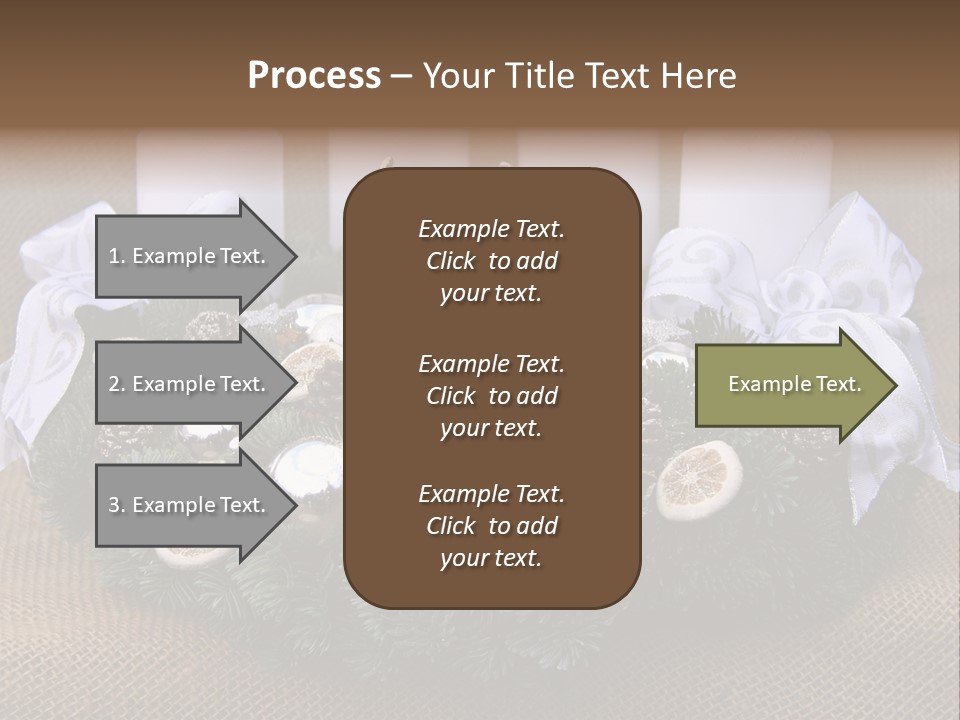 Fir Cone Reflective Christmas PowerPoint Template