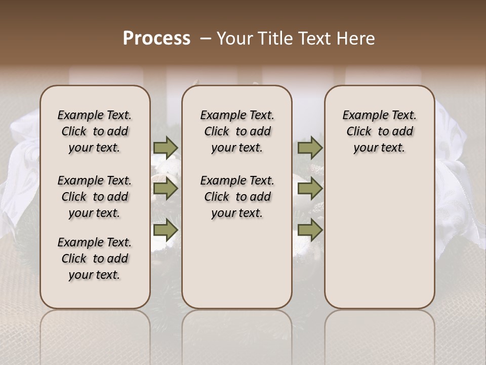 Fir Cone Reflective Christmas PowerPoint Template