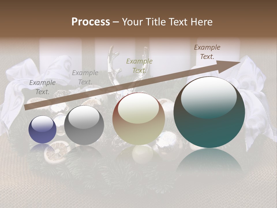 Fir Cone Reflective Christmas PowerPoint Template