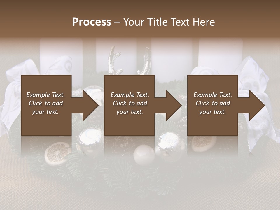 Fir Cone Reflective Christmas PowerPoint Template