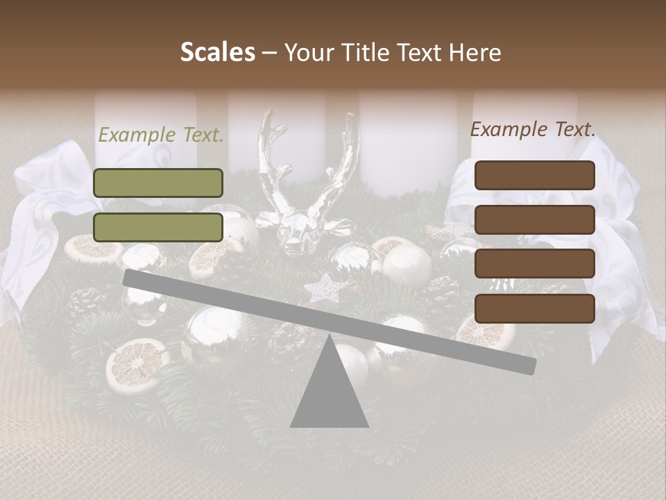 Fir Cone Reflective Christmas PowerPoint Template