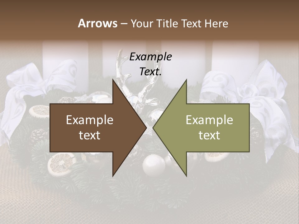 Fir Cone Reflective Christmas PowerPoint Template