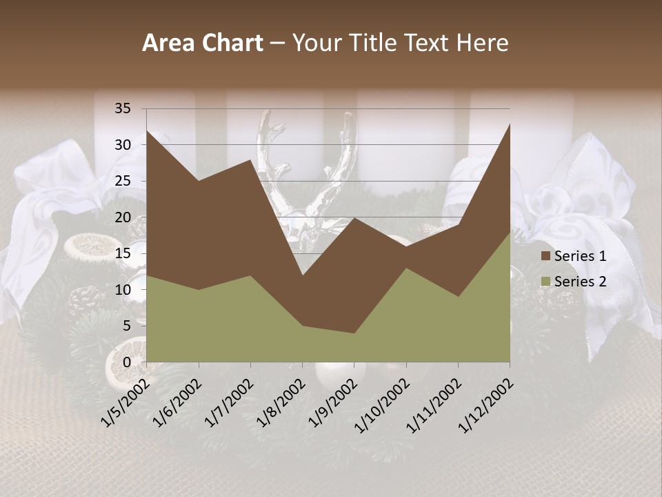 Fir Cone Reflective Christmas PowerPoint Template