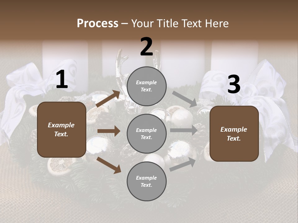 Fir Cone Reflective Christmas PowerPoint Template