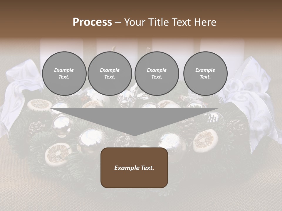 Fir Cone Reflective Christmas PowerPoint Template