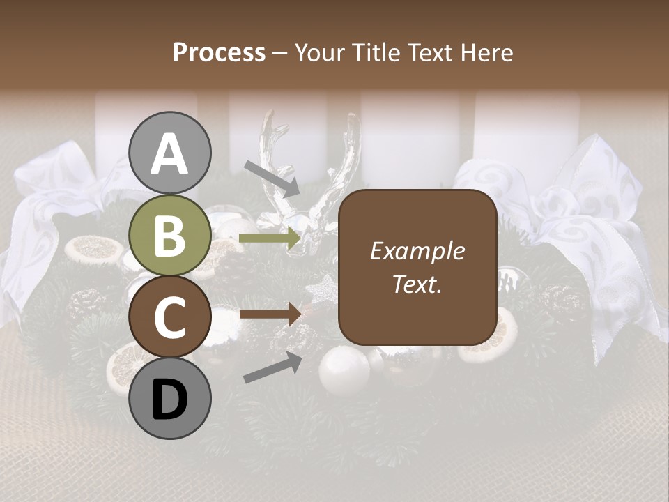 Fir Cone Reflective Christmas PowerPoint Template
