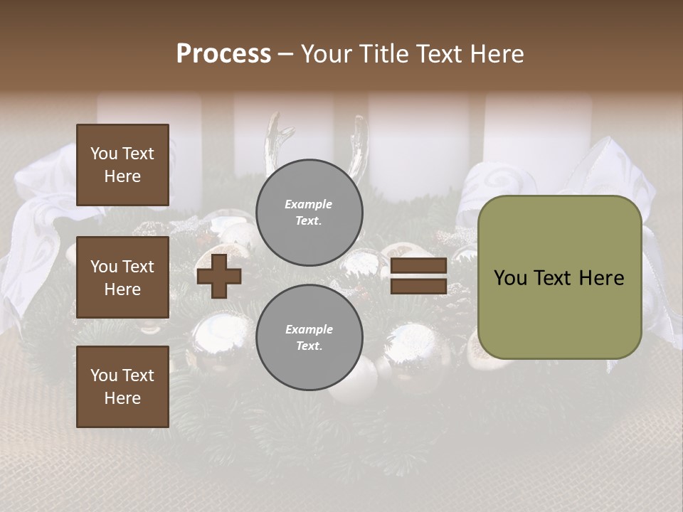 Fir Cone Reflective Christmas PowerPoint Template