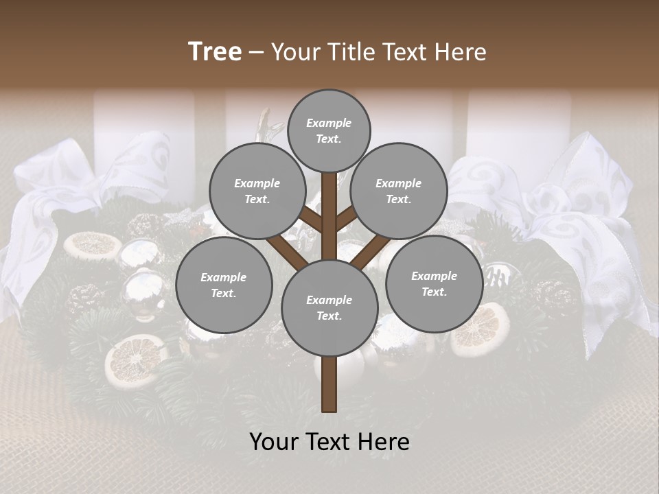 Fir Cone Reflective Christmas PowerPoint Template