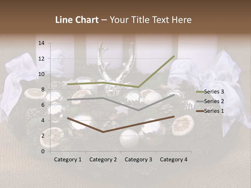 Fir Cone Reflective Christmas PowerPoint Template