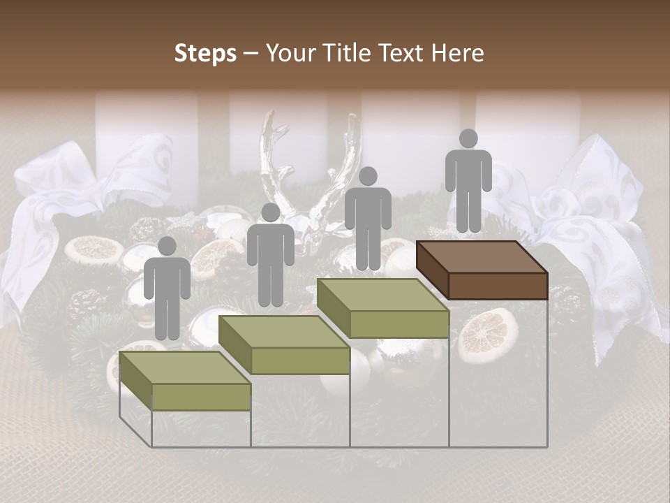 Fir Cone Reflective Christmas PowerPoint Template