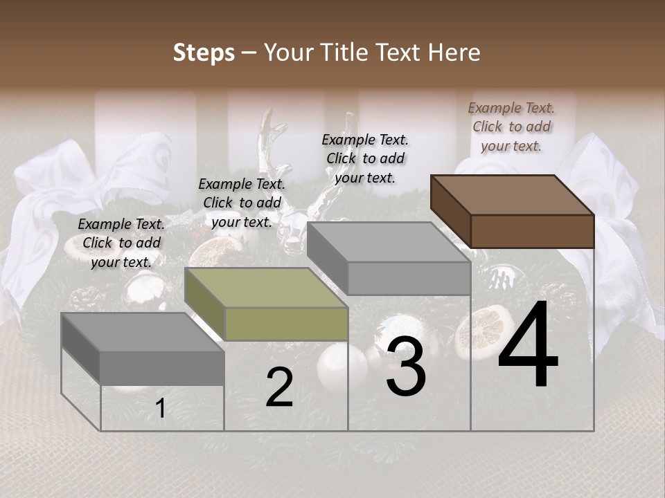 Fir Cone Reflective Christmas PowerPoint Template