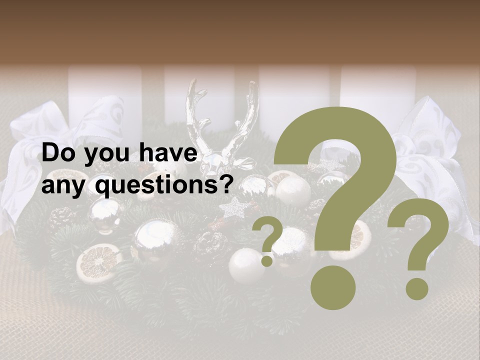 Fir Cone Reflective Christmas PowerPoint Template