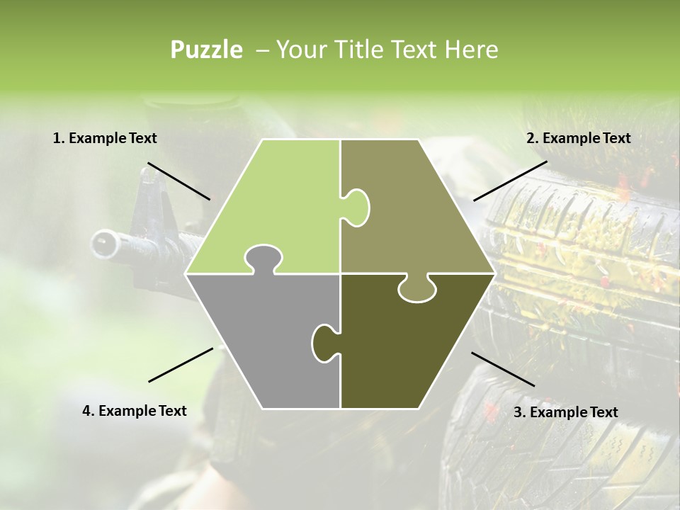 Enjoyment Aiming Equipment PowerPoint Template