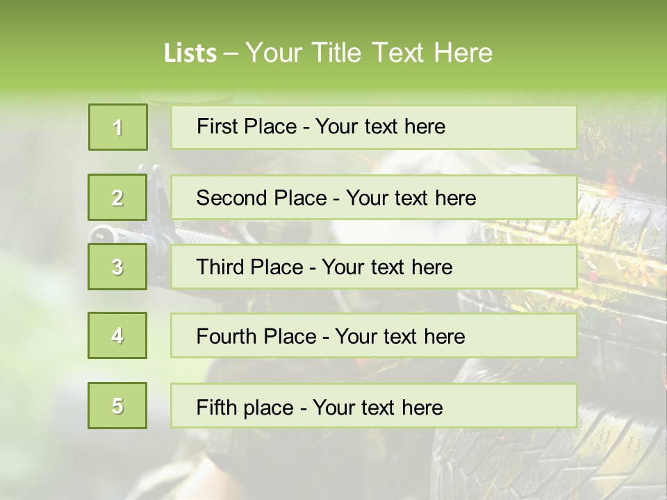 Enjoyment Aiming Equipment PowerPoint Template