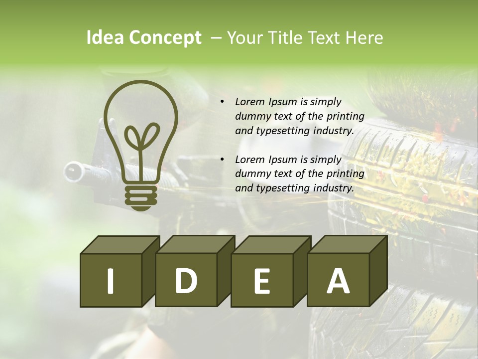Enjoyment Aiming Equipment PowerPoint Template