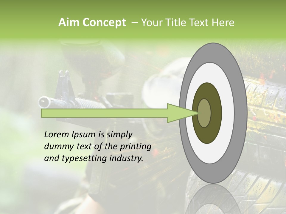 Enjoyment Aiming Equipment PowerPoint Template