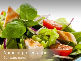 Roasted Vegetarian Vegetable PowerPoint Template