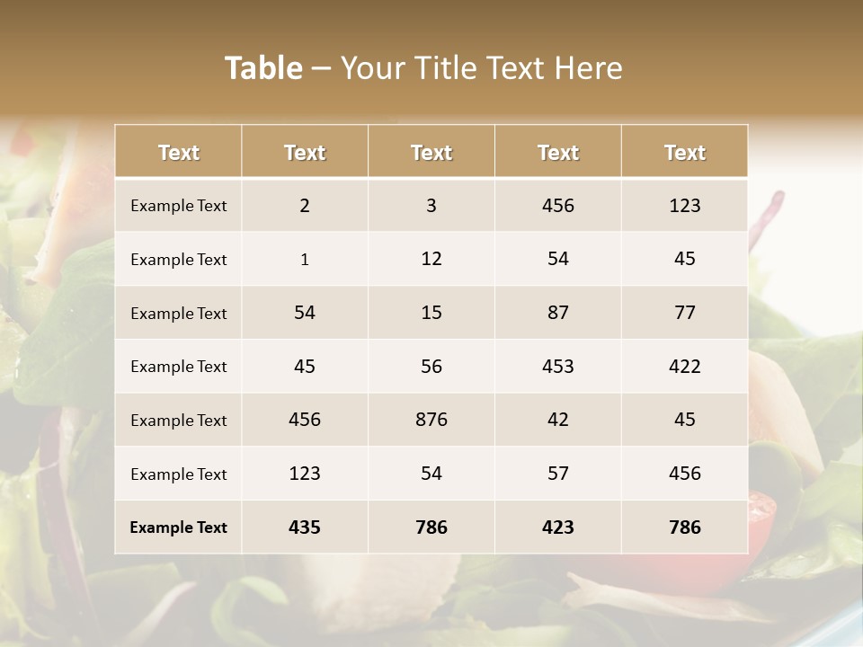Roasted Vegetarian Vegetable PowerPoint Template