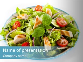 Basil Natural Restaurant PowerPoint Template