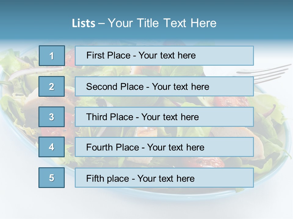 Close Up Dinning Low Fat PowerPoint Template