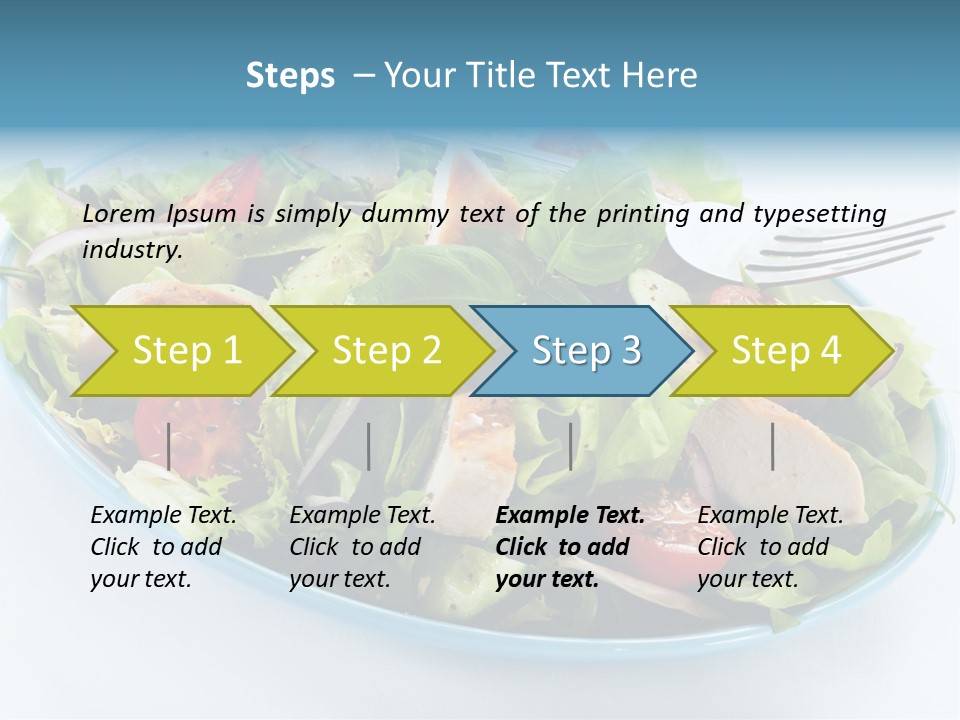 Close Up Dinning Low Fat PowerPoint Template