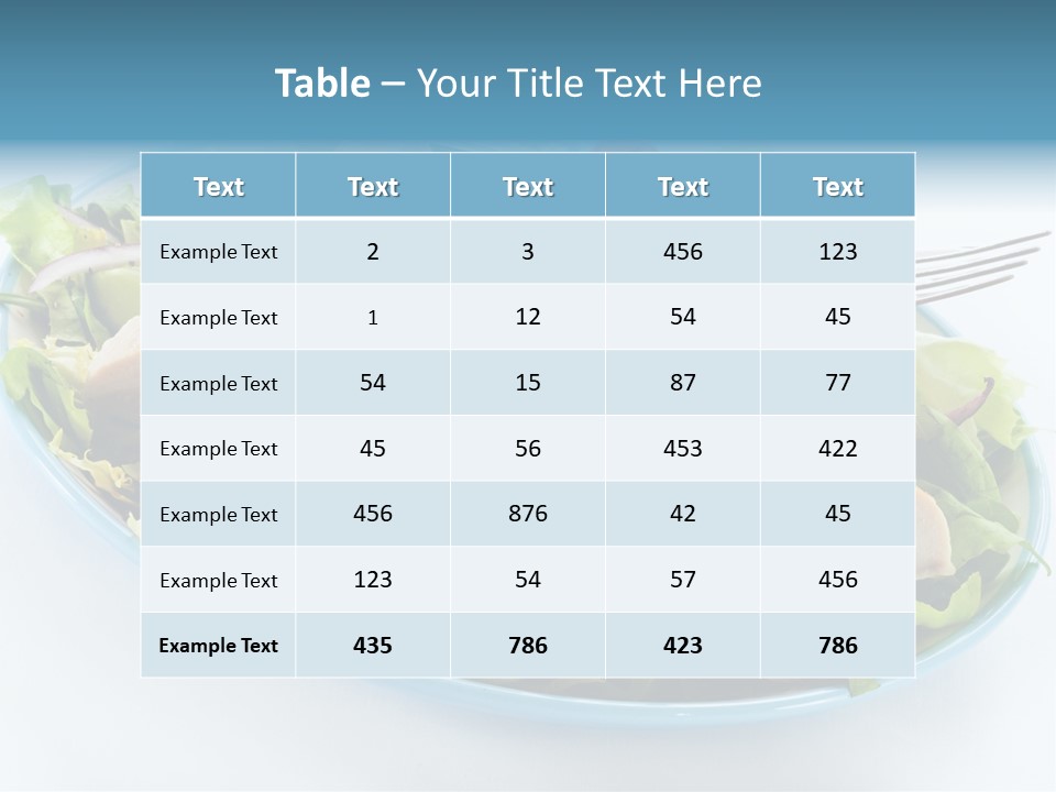 Close Up Dinning Low Fat PowerPoint Template
