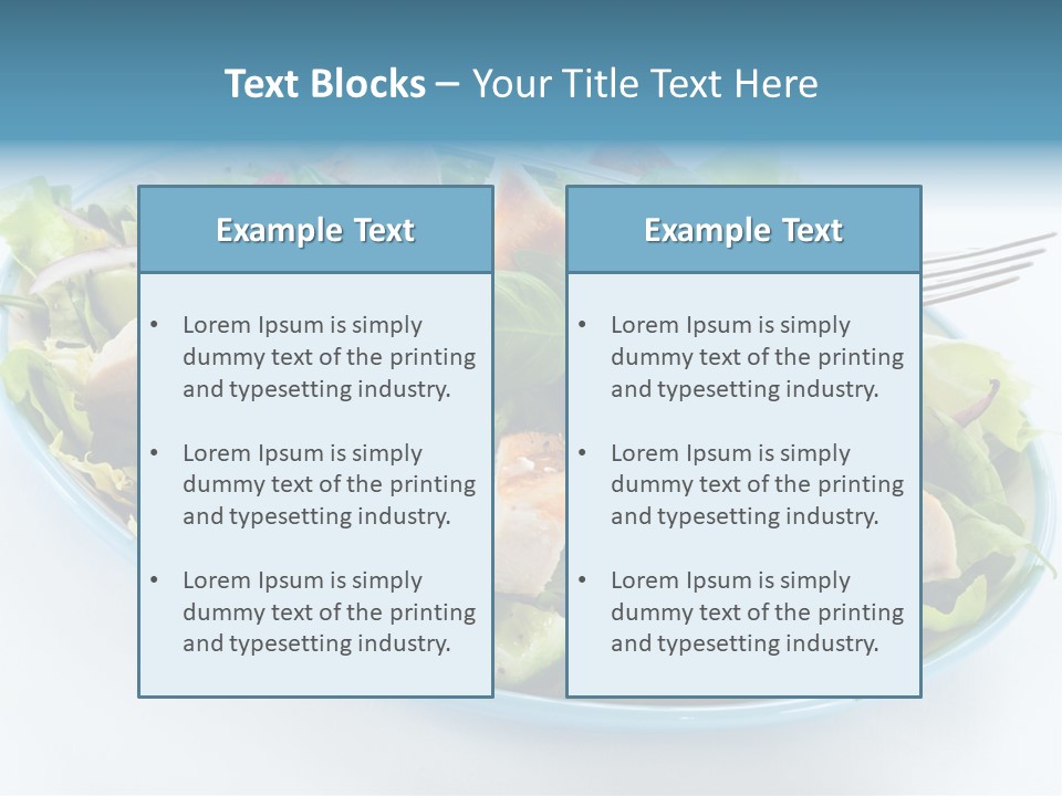 Close Up Dinning Low Fat PowerPoint Template