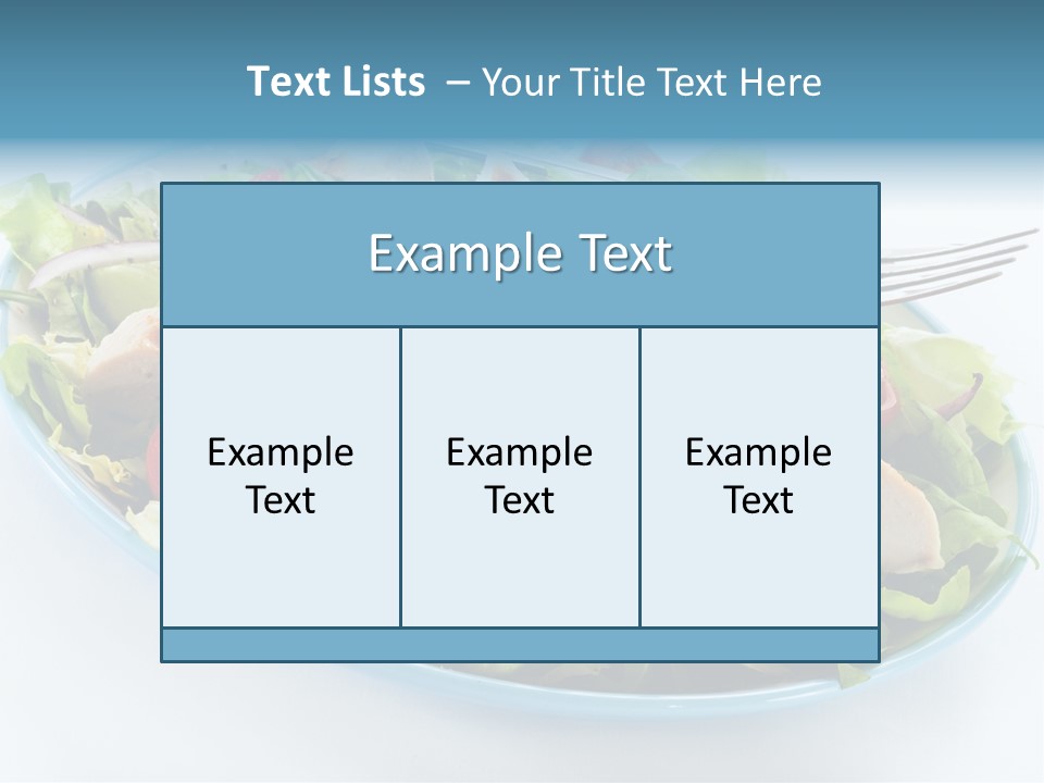 Close Up Dinning Low Fat PowerPoint Template