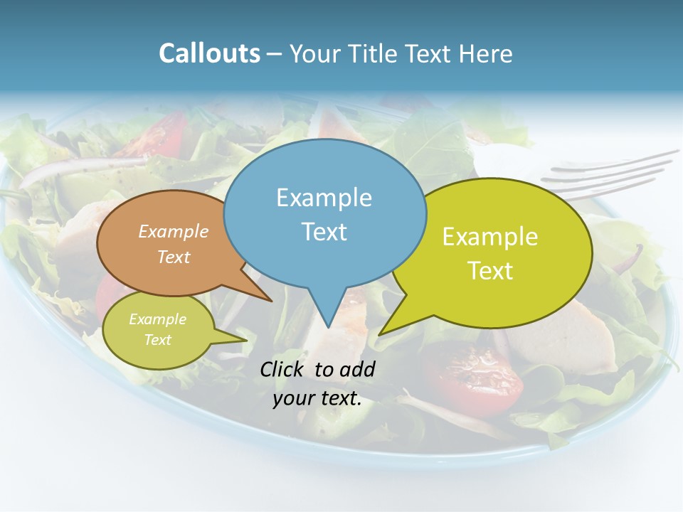 Close Up Dinning Low Fat PowerPoint Template