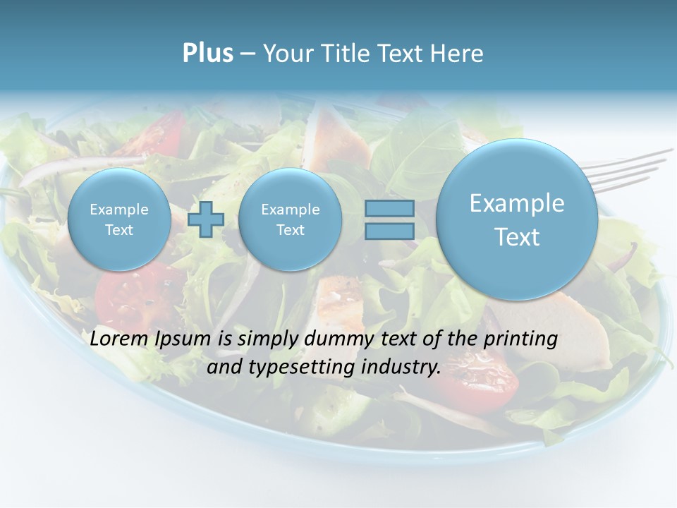 Close Up Dinning Low Fat PowerPoint Template