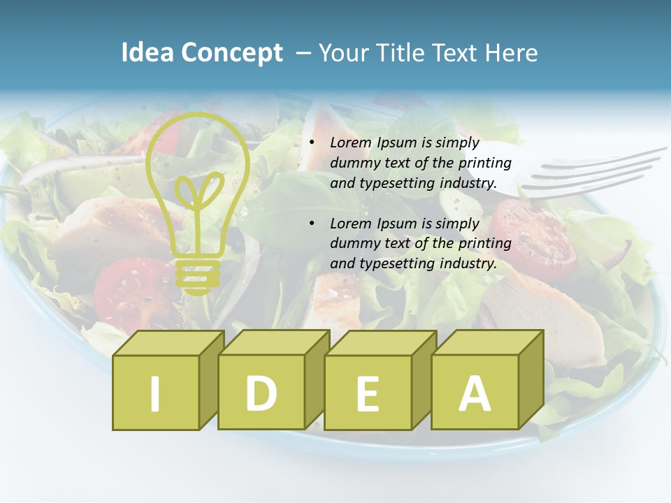 Close Up Dinning Low Fat PowerPoint Template