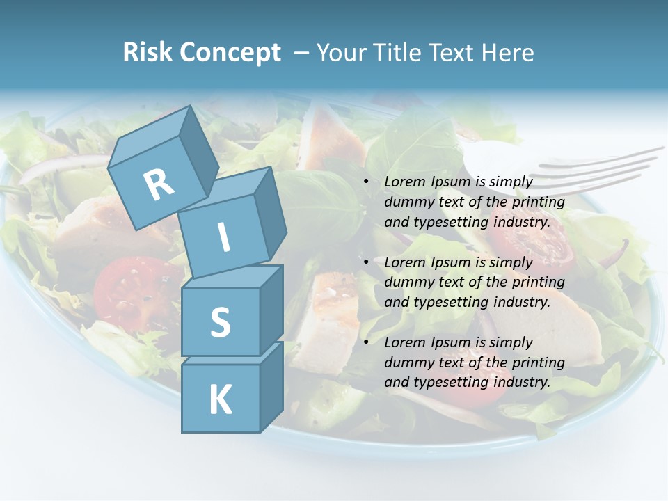 Close Up Dinning Low Fat PowerPoint Template