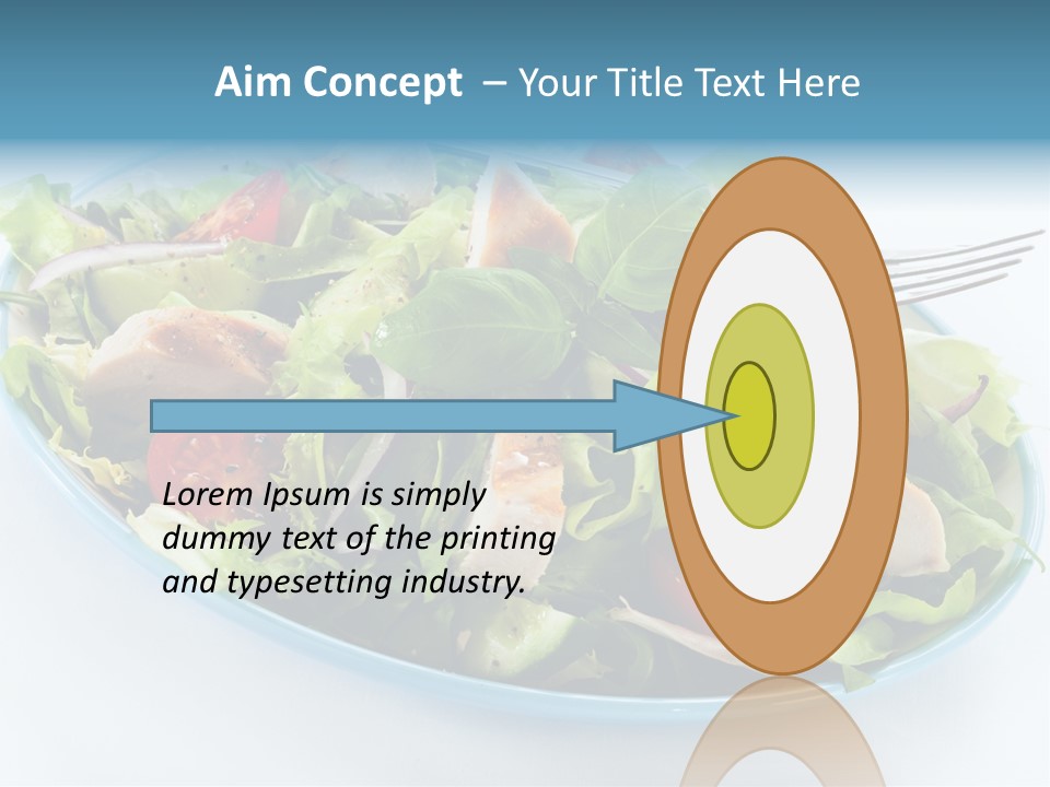 Close Up Dinning Low Fat PowerPoint Template