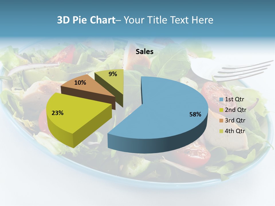 Close Up Dinning Low Fat PowerPoint Template