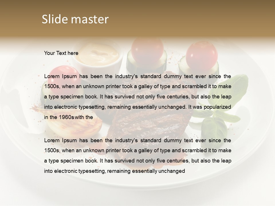 Bbq Sirloin Eat PowerPoint Template