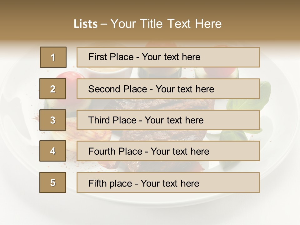 Bbq Sirloin Eat PowerPoint Template