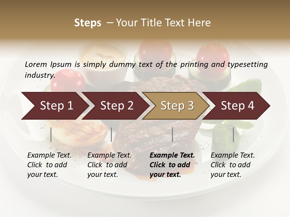 Bbq Sirloin Eat PowerPoint Template